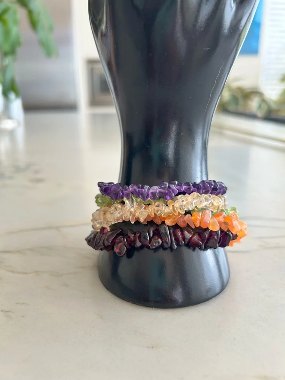 Multi-Color Gorgeous 😍 Stone‎ Stretch Bracelet- Stack of Five